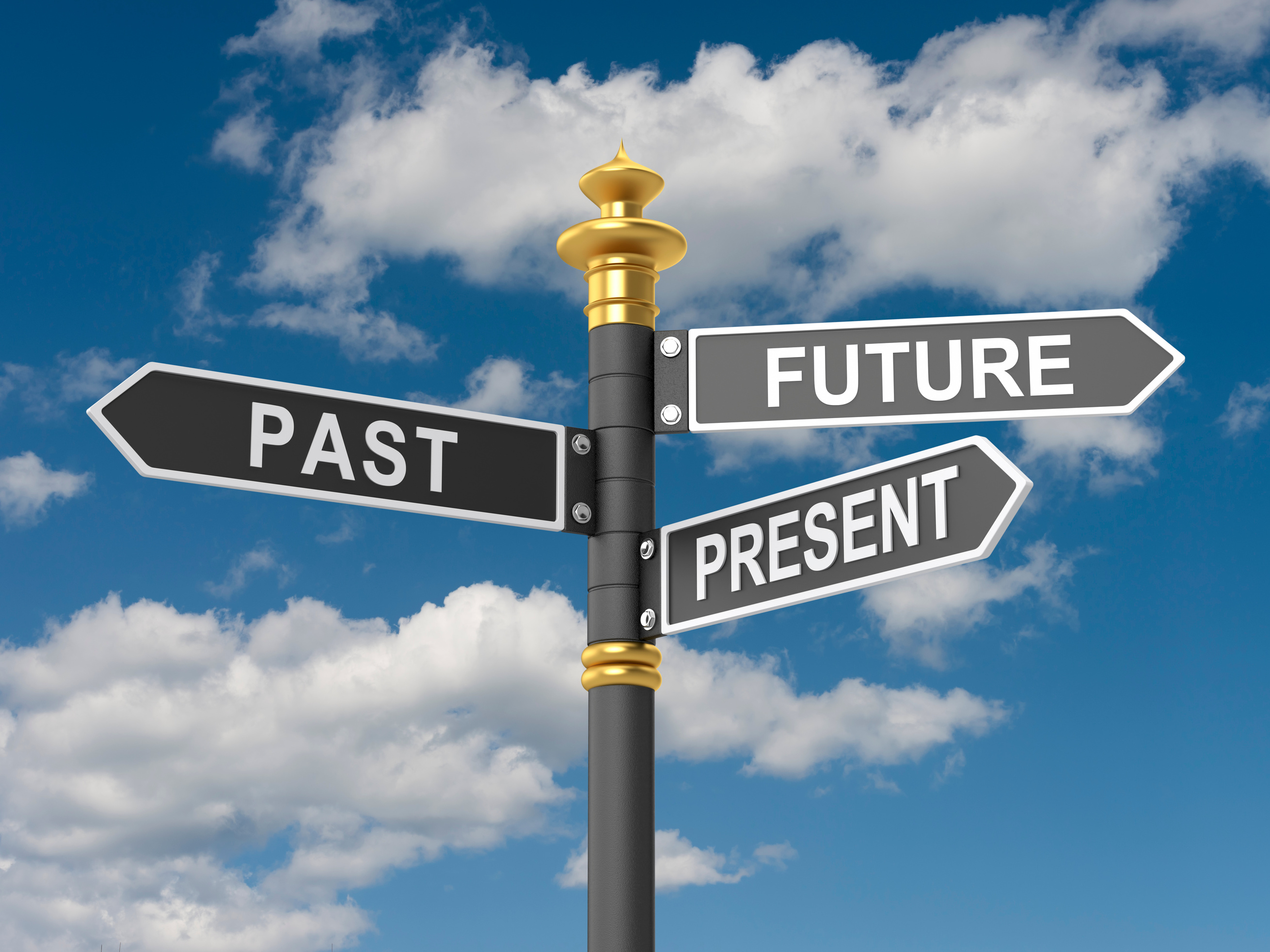 Future Past & Present signpost